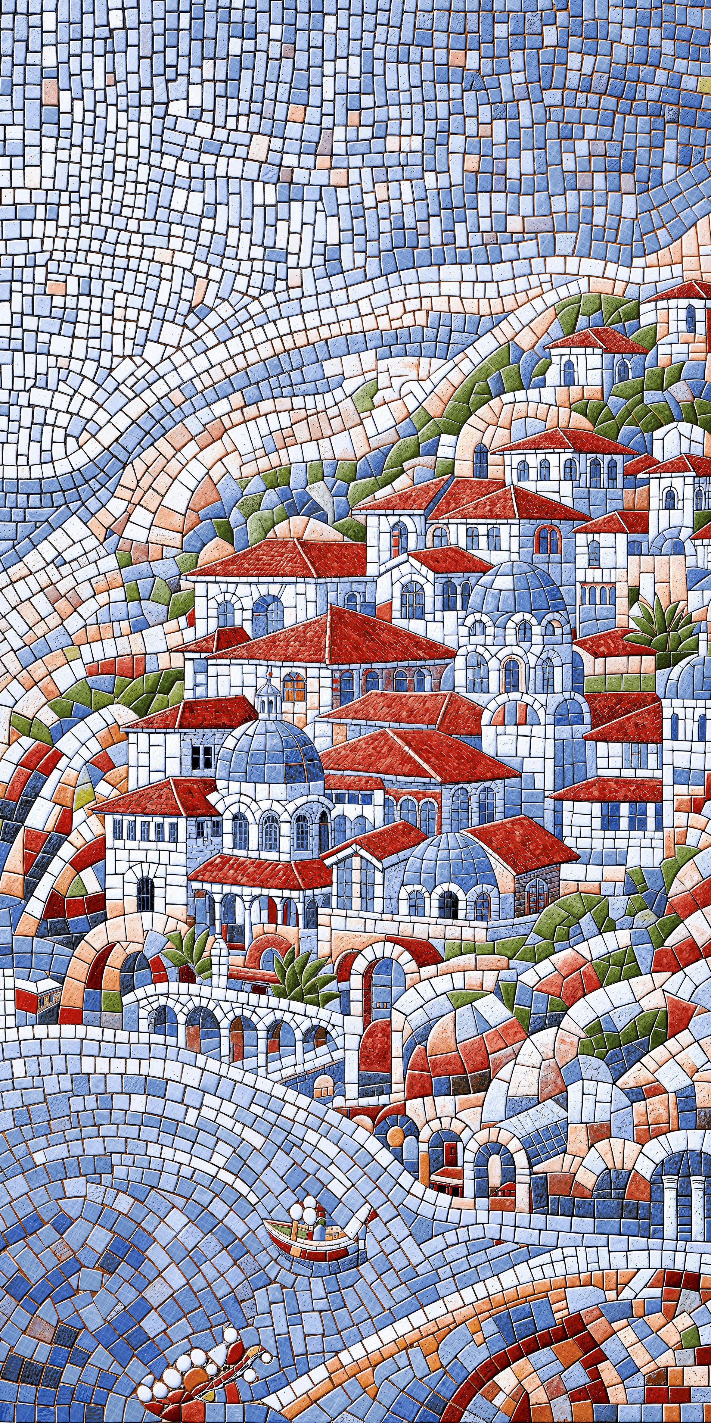Декоративное панно MDetails Seaside City (набор из 4шт. 60x120) 120x240