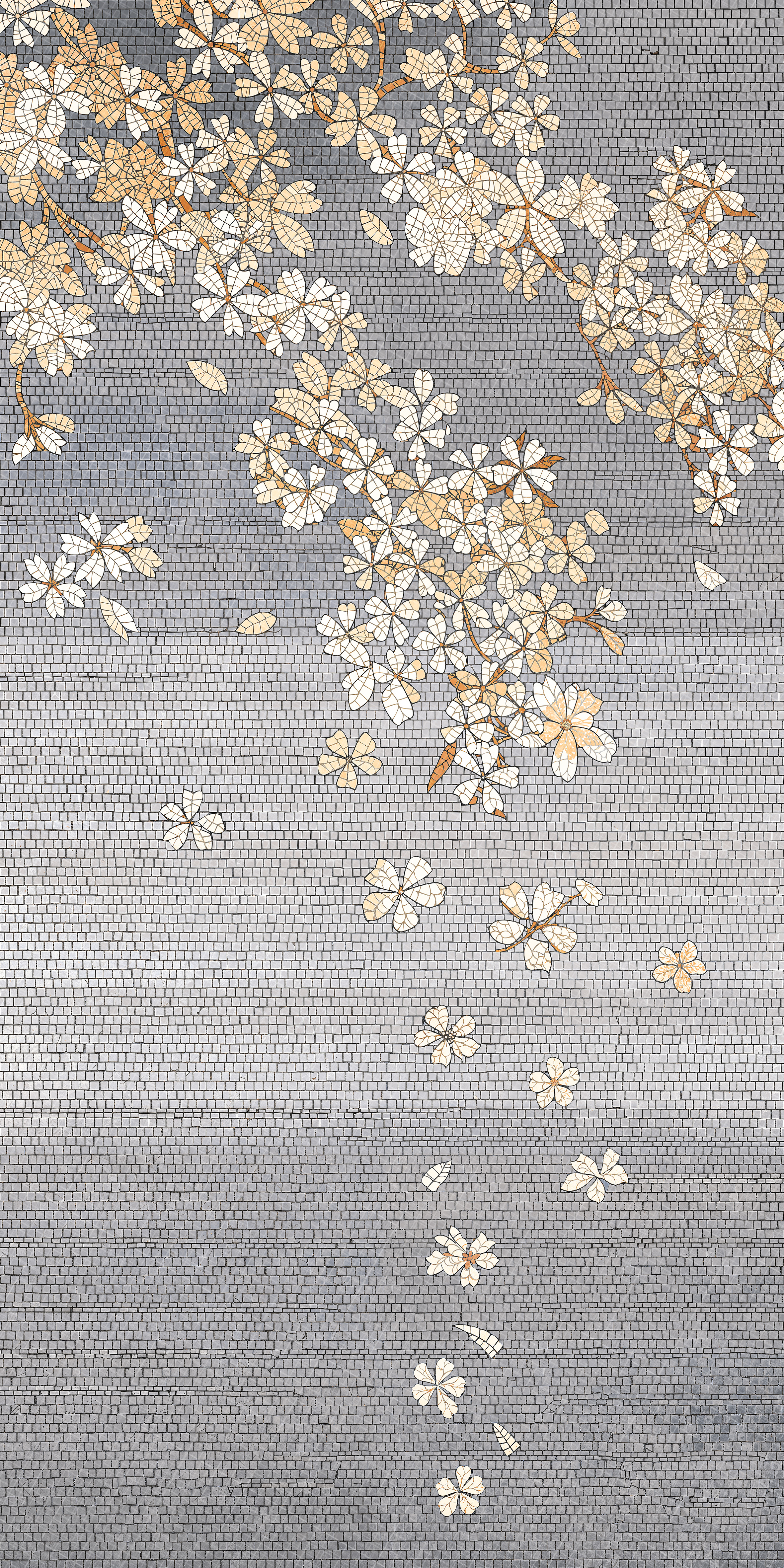 Декоративное панно MDetails White Spring (набор из 4шт. 60x120) 120x240